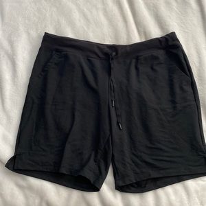 Black athletic shorts